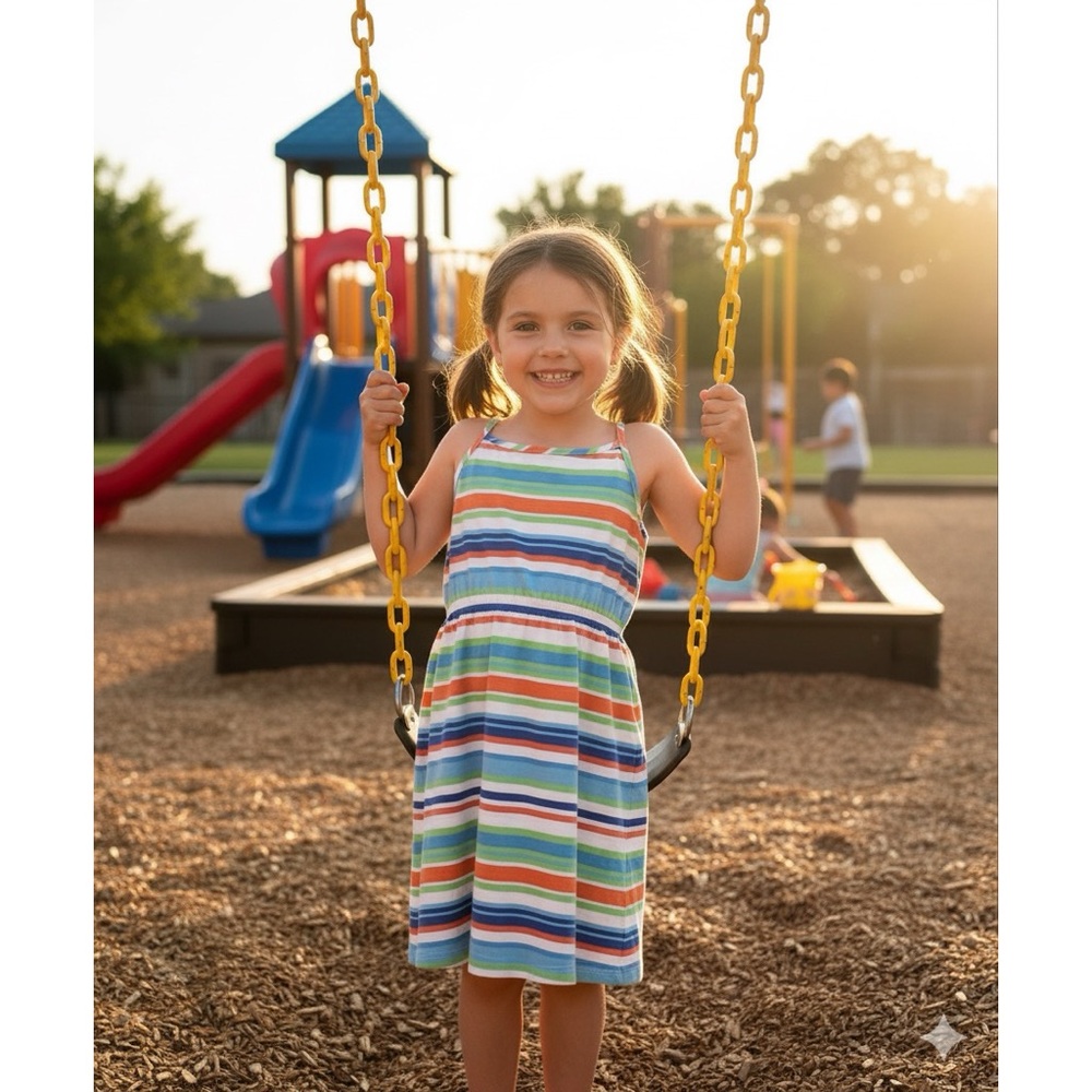 HANNA ANDERSON Multicolor‎ Striped Sundress